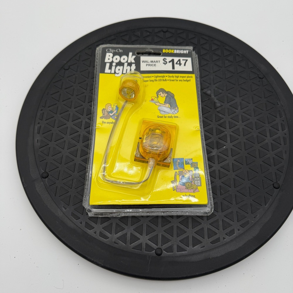 BookBright Clip-On Book Light Yellow Portable LED Reading Lamp New In Package